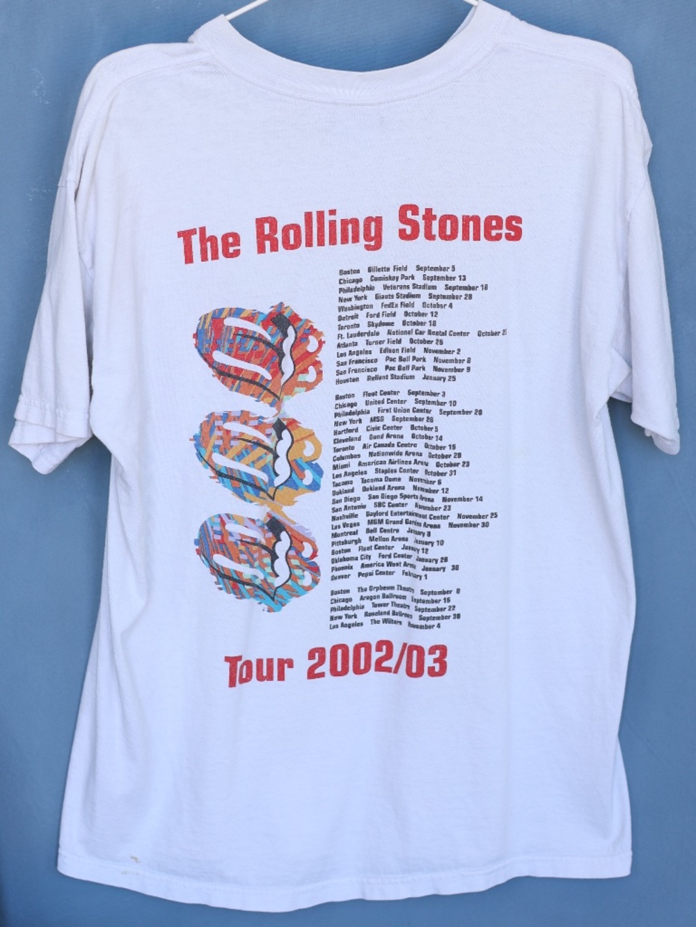 Vintage 2002 Rolling Stones Licks Tour 2002/03 Anvil Double Sided T-Shirt Y2K
